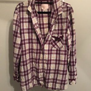 Victorias Secret Plaid PJ Top